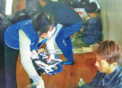 「嘉麻市健全育成剣道大会」での広報啓発活動
