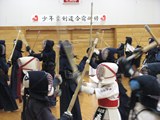 少年柔道合宿研修の様子